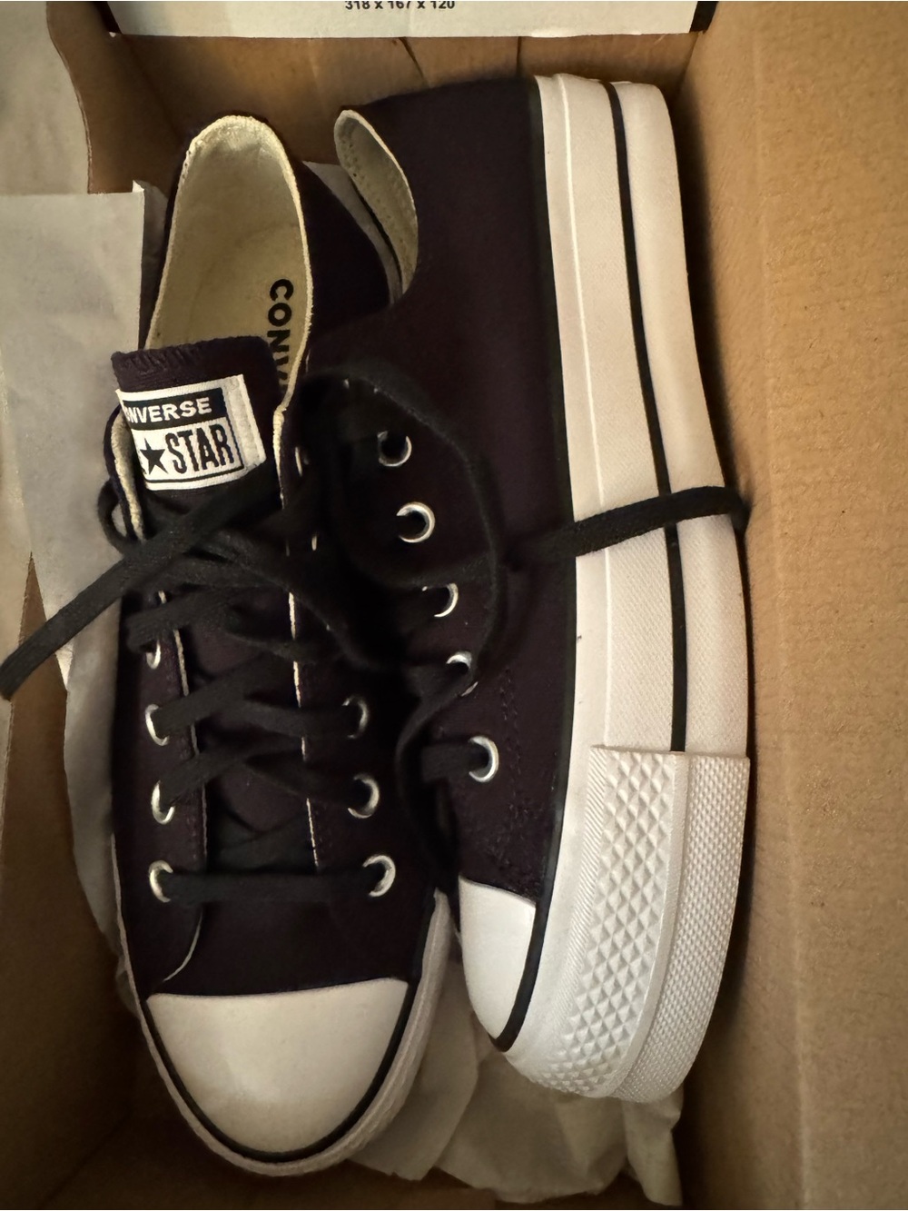 Converse Black/White Platform